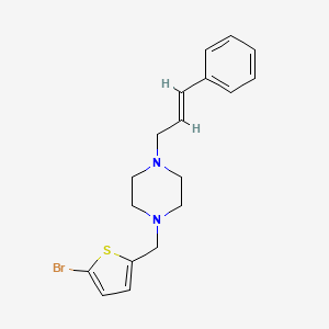 1-[(5-bromo-2-thienyl)methyl]-4-(3-phenyl-2-propen-1-yl)piperazine