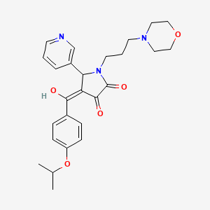 molecular formula C26H31N3O5 B5380175 3-hydroxy-4-(4-isopropoxybenzoyl)-1-[3-(4-morpholinyl)propyl]-5-(3-pyridinyl)-1,5-dihydro-2H-pyrrol-2-one 