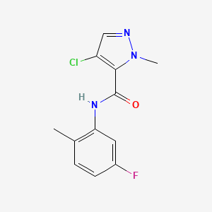 molecular formula C12H11ClFN3O B5380206 4-chloro-N-(5-fluoro-2-methylphenyl)-1-methyl-1H-pyrazole-5-carboxamide 