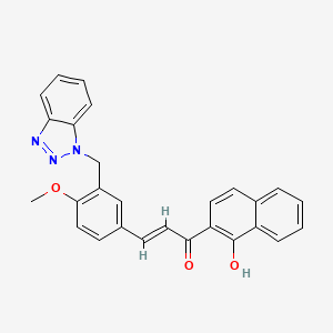 3-[3-(1H-1,2,3-benzotriazol-1-ylmethyl)-4-methoxyphenyl]-1-(1-hydroxy-2-naphthyl)-2-propen-1-one