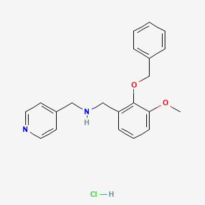 molecular formula C21H23ClN2O2 B5380279 [2-(benzyloxy)-3-methoxybenzyl](4-pyridinylmethyl)amine hydrochloride 