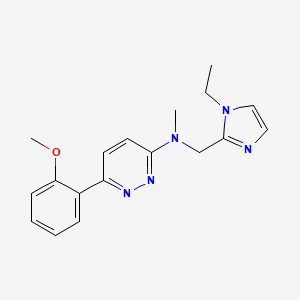 molecular formula C18H21N5O B5380329 N-[(1-ethyl-1H-imidazol-2-yl)methyl]-6-(2-methoxyphenyl)-N-methylpyridazin-3-amine 