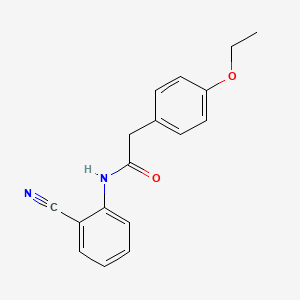 molecular formula C17H16N2O2 B5380333 N-(2-cyanophenyl)-2-(4-ethoxyphenyl)acetamide 