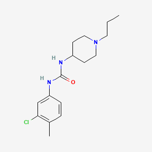 molecular formula C16H24ClN3O B5380372 N-(3-chloro-4-methylphenyl)-N'-(1-propyl-4-piperidinyl)urea 