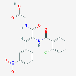 N-[2-[(2-chlorobenzoyl)amino]-3-(3-nitrophenyl)acryloyl]glycine