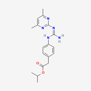 isopropyl (4-{[[(4,6-dimethyl-2-pyrimidinyl)amino](imino)methyl]amino}phenyl)acetate