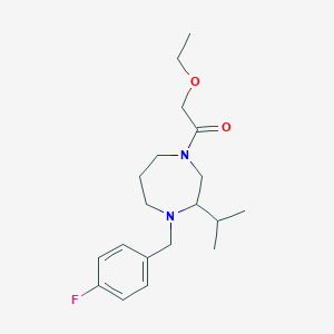 molecular formula C19H29FN2O2 B5380435 4-(ethoxyacetyl)-1-(4-fluorobenzyl)-2-isopropyl-1,4-diazepane 