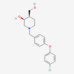 molecular formula C19H22ClNO3 B5380463 (3S*,4R*)-1-[4-(4-chlorophenoxy)benzyl]-4-(hydroxymethyl)-3-piperidinol 