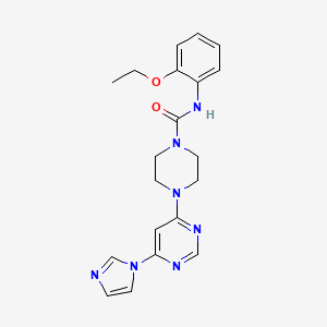 molecular formula C20H23N7O2 B5380490 N-(2-ethoxyphenyl)-4-[6-(1H-imidazol-1-yl)-4-pyrimidinyl]-1-piperazinecarboxamide 
