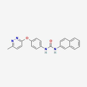 molecular formula C22H18N4O2 B5380505 N-{4-[(6-methyl-3-pyridazinyl)oxy]phenyl}-N'-2-naphthylurea 