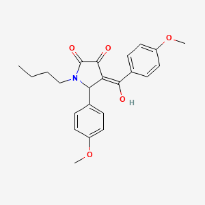 molecular formula C23H25NO5 B5380518 1-butyl-3-hydroxy-4-(4-methoxybenzoyl)-5-(4-methoxyphenyl)-1,5-dihydro-2H-pyrrol-2-one 