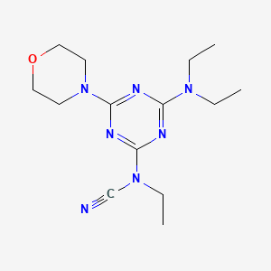 molecular formula C14H23N7O B5380525 [4-(diethylamino)-6-morpholin-4-yl-1,3,5-triazin-2-yl]ethylcyanamide 