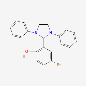 molecular formula C21H19BrN2O B5380543 4-bromo-2-(1,3-diphenyl-2-imidazolidinyl)phenol 