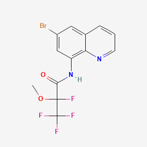molecular formula C13H9BrF4N2O2 B5380549 N-(6-bromoquinolin-8-yl)-2,3,3,3-tetrafluoro-2-methoxypropanamide 