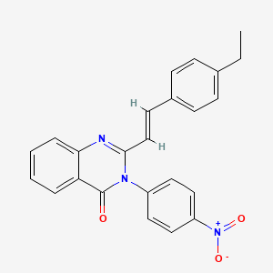 molecular formula C24H19N3O3 B5380554 2-[2-(4-ethylphenyl)vinyl]-3-(4-nitrophenyl)-4(3H)-quinazolinone 