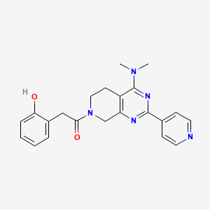 molecular formula C22H23N5O2 B5380555 2-{2-[4-(dimethylamino)-2-(4-pyridinyl)-5,8-dihydropyrido[3,4-d]pyrimidin-7(6H)-yl]-2-oxoethyl}phenol 