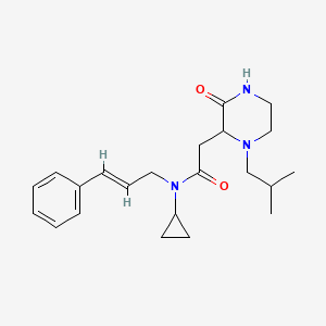 N-cyclopropyl-2-(1-isobutyl-3-oxo-2-piperazinyl)-N-[(2E)-3-phenyl-2-propen-1-yl]acetamide