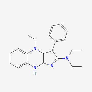 molecular formula C22H28N4 B5380635 N,N,4-triethyl-3-phenyl-3a,4,9,9a-tetrahydro-3H-pyrrolo[2,3-b]quinoxalin-2-amine 
