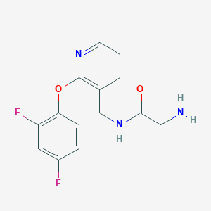 molecular formula C14H13F2N3O2 B5380639 N~1~-{[2-(2,4-difluorophenoxy)pyridin-3-yl]methyl}glycinamide 