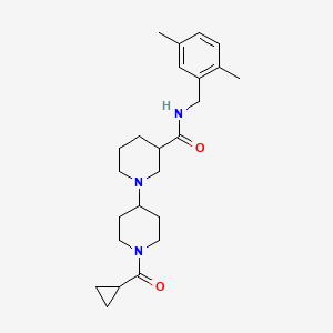 molecular formula C24H35N3O2 B5380700 1'-(cyclopropylcarbonyl)-N-(2,5-dimethylbenzyl)-1,4'-bipiperidine-3-carboxamide 