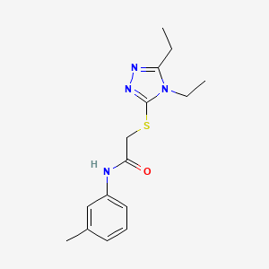 molecular formula C15H20N4OS B5380794 2-[(4,5-diethyl-4H-1,2,4-triazol-3-yl)thio]-N-(3-methylphenyl)acetamide 