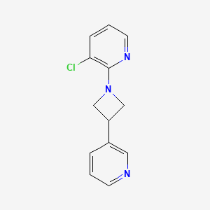 molecular formula C13H12ClN3 B5380801 3-chloro-2-[3-(3-pyridinyl)-1-azetidinyl]pyridine 
