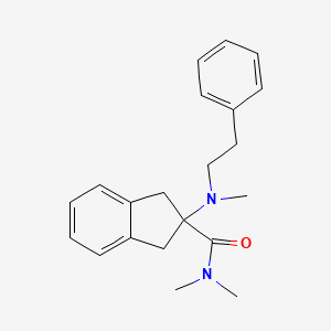 molecular formula C21H26N2O B5380822 N,N-dimethyl-2-[methyl(2-phenylethyl)amino]-2-indanecarboxamide 