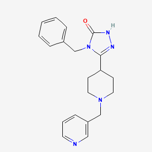 molecular formula C20H23N5O B5380866 4-benzyl-5-[1-(3-pyridinylmethyl)-4-piperidinyl]-2,4-dihydro-3H-1,2,4-triazol-3-one 
