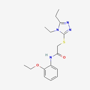 molecular formula C16H22N4O2S B5380871 2-[(4,5-diethyl-4H-1,2,4-triazol-3-yl)thio]-N-(2-ethoxyphenyl)acetamide 