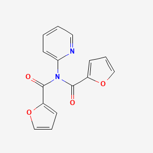 molecular formula C15H10N2O4 B5380875 N-2-furoyl-N-2-pyridinyl-2-furamide 