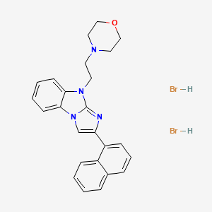 molecular formula C25H26Br2N4O B5380899 9-[2-(4-morpholinyl)ethyl]-2-(1-naphthyl)-9H-imidazo[1,2-a]benzimidazole dihydrobromide 