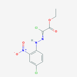 molecular formula C10H9Cl2N3O4 B053809 2-氯-2-[(4-氯-2-硝基苯基)肼基]乙酸乙酯 CAS No. 112091-27-7