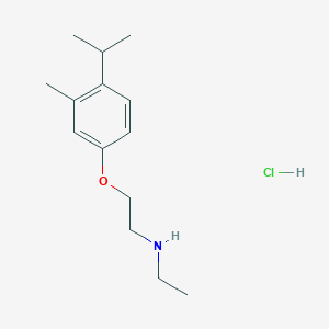 molecular formula C14H24ClNO B5380912 N-ethyl-2-(4-isopropyl-3-methylphenoxy)ethanamine hydrochloride 