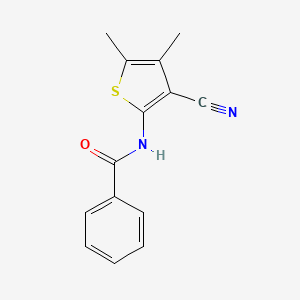 molecular formula C14H12N2OS B5380920 N-(3-cyano-4,5-dimethyl-2-thienyl)benzamide 