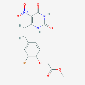 molecular formula C15H12BrN3O7 B5380944 methyl {2-bromo-4-[(Z)-2-(5-nitro-2,6-dioxo-1,2,3,6-tetrahydropyrimidin-4-yl)ethenyl]phenoxy}acetate 