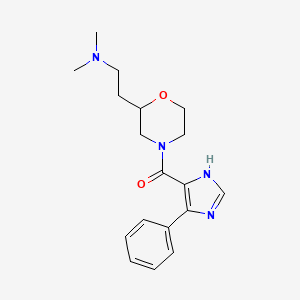 molecular formula C18H24N4O2 B5380952 N,N-dimethyl-2-{4-[(4-phenyl-1H-imidazol-5-yl)carbonyl]-2-morpholinyl}ethanamine 