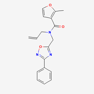 molecular formula C18H17N3O3 B5380971 N-allyl-2-methyl-N-[(3-phenyl-1,2,4-oxadiazol-5-yl)methyl]-3-furamide 