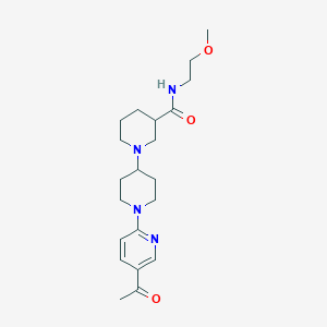 1'-(5-acetylpyridin-2-yl)-N-(2-methoxyethyl)-1,4'-bipiperidine-3-carboxamide