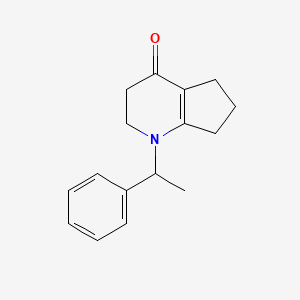 molecular formula C16H19NO B5381011 1-(1-phenylethyl)-1,2,3,5,6,7-hexahydro-4H-cyclopenta[b]pyridin-4-one 
