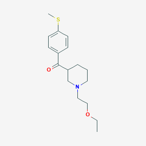 molecular formula C17H25NO2S B5381015 [1-(2-ethoxyethyl)piperidin-3-yl][4-(methylthio)phenyl]methanone 