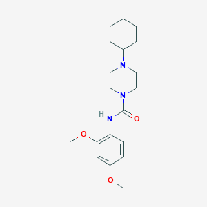 molecular formula C19H29N3O3 B5381028 4-cyclohexyl-N-(2,4-dimethoxyphenyl)-1-piperazinecarboxamide 