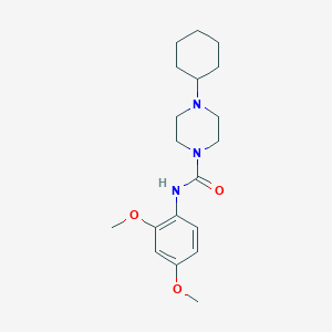 molecular formula C19H29N3O3 B5381028 4-cyclohexyl-N-(2,4-dimethoxyphenyl)piperazine-1-carboxamide 