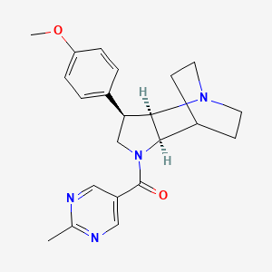 molecular formula C22H26N4O2 B5381037 (3R*,3aR*,7aR*)-3-(4-methoxyphenyl)-1-[(2-methylpyrimidin-5-yl)carbonyl]octahydro-4,7-ethanopyrrolo[3,2-b]pyridine 