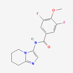 molecular formula C15H15F2N3O2 B5381045 3,5-difluoro-4-methoxy-N-(5,6,7,8-tetrahydroimidazo[1,2-a]pyridin-3-yl)benzamide 
