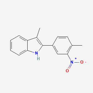 molecular formula C16H14N2O2 B5381057 3-methyl-2-(4-methyl-3-nitrophenyl)-1H-indole 