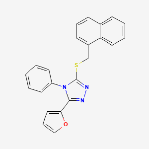 molecular formula C23H17N3OS B5381061 3-(2-furyl)-5-[(1-naphthylmethyl)thio]-4-phenyl-4H-1,2,4-triazole CAS No. 5926-55-6
