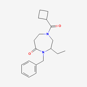 molecular formula C19H26N2O2 B5381068 4-benzyl-1-(cyclobutylcarbonyl)-3-ethyl-1,4-diazepan-5-one 