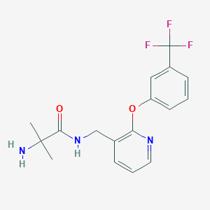 molecular formula C17H18F3N3O2 B5381072 2-methyl-N~1~-({2-[3-(trifluoromethyl)phenoxy]pyridin-3-yl}methyl)alaninamide 