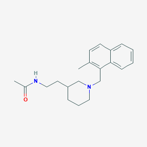 molecular formula C21H28N2O B5381116 N-(2-{1-[(2-methyl-1-naphthyl)methyl]piperidin-3-yl}ethyl)acetamide 