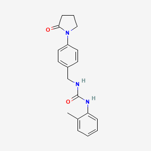 molecular formula C19H21N3O2 B5381179 N-(2-methylphenyl)-N'-[4-(2-oxo-1-pyrrolidinyl)benzyl]urea 